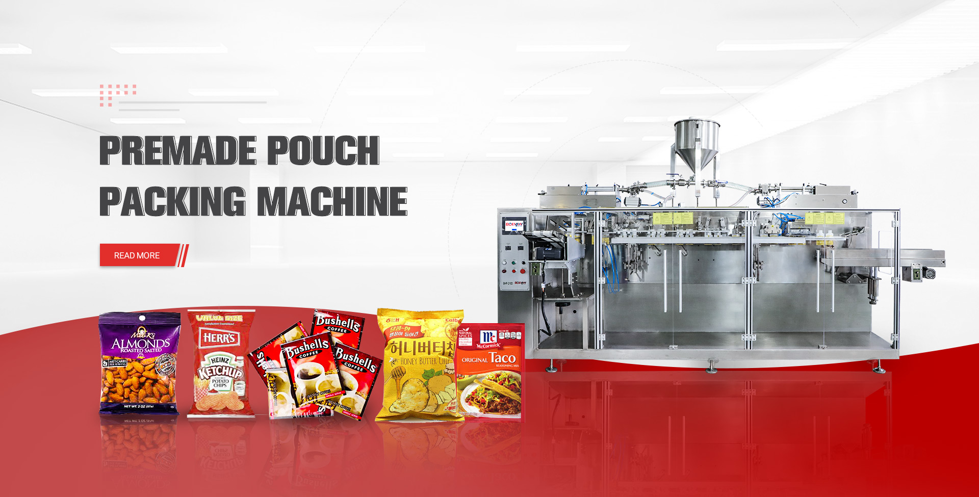horizontal premade bag packing machine